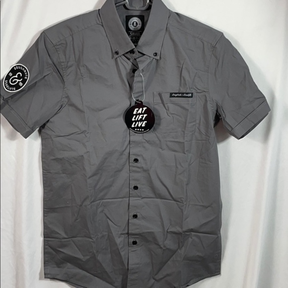 Doughnuts and Deadlifts Men's Short Sleeve Size Sm